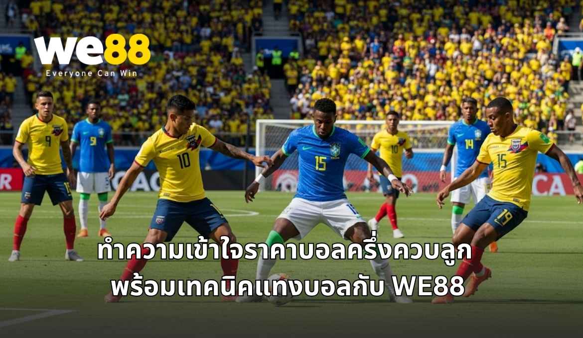 อธิบายถึงราคาบอลครึ่งควบลูก พร้อมเทคนิคการแทงบอลผ่าน WE88