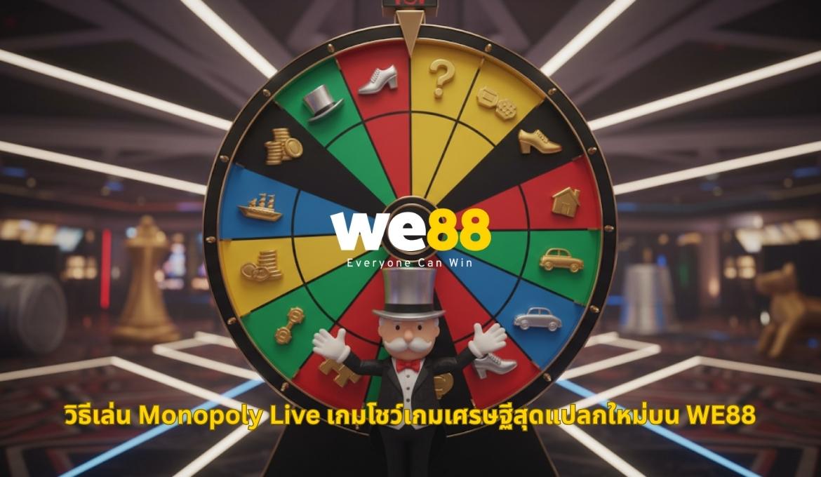 ก้าวสู่โลกแห่งเกมเศรษฐี Monopoly Live เกมโชว์คาสิโนสดบน WE88