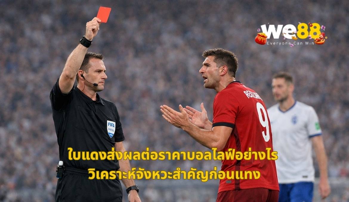 เจาะลึกใบแดงกับราคาบอลสด เหตุผลที่อัตราต่อรองพลิกเร็ว